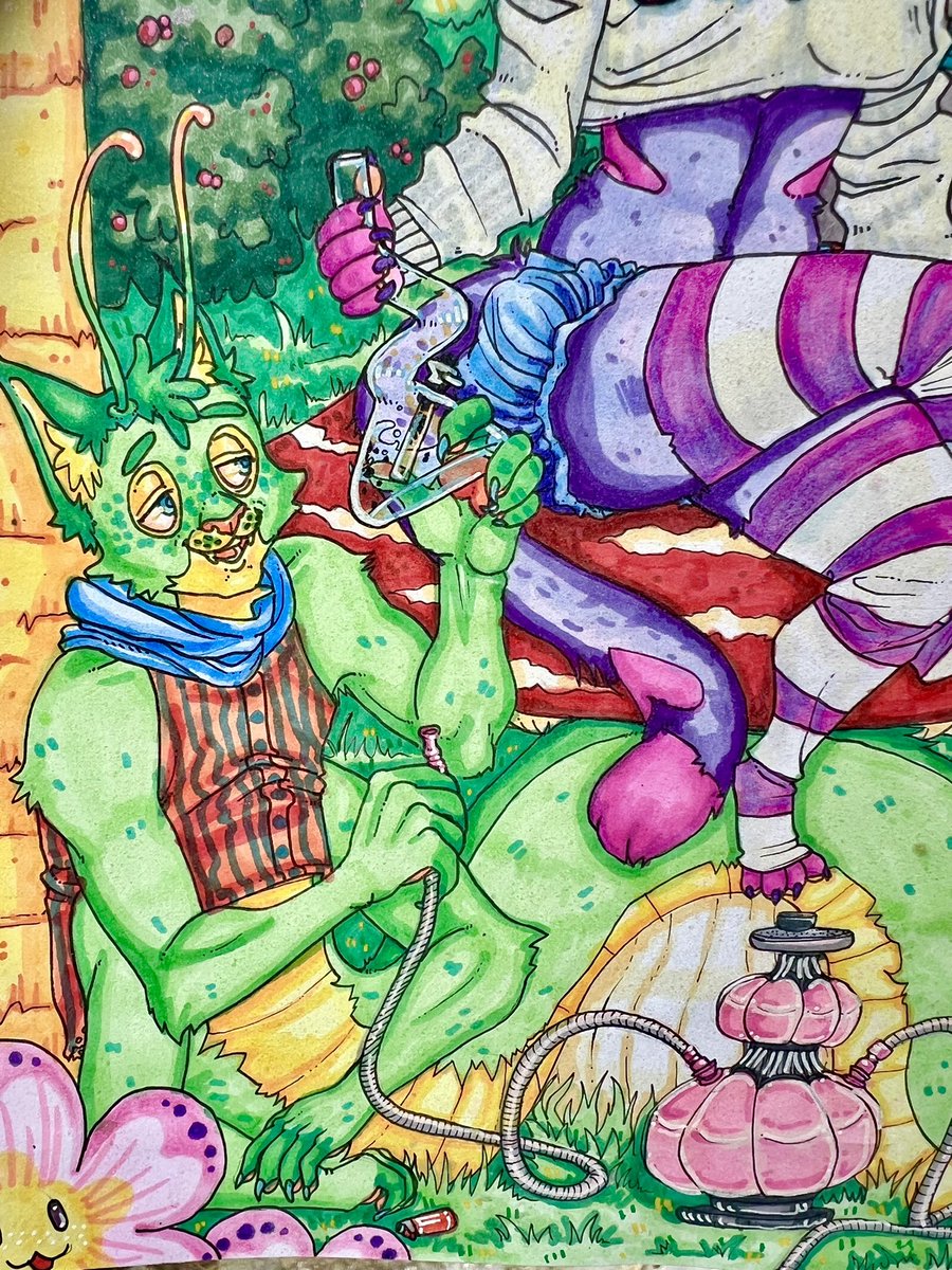 Jackadoki's tweet image. 🌿Just another day in Wonderland🍄 commission for kynakiwi