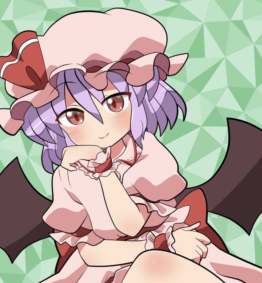 レミリア・スカーレット 「おはれみ #おは東方 」|六合ダイスケ@春例大祭う12bのイラスト
