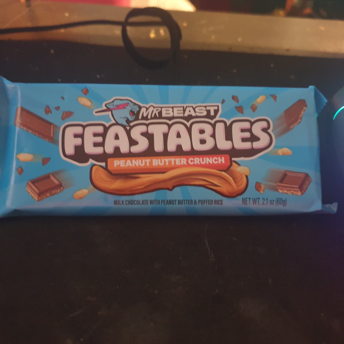 coach2ne's tweet photo. Trying my first Mr.Beast bar....results....pretty dang good!! @MrBeast https://t.co/S92cv4jTnP