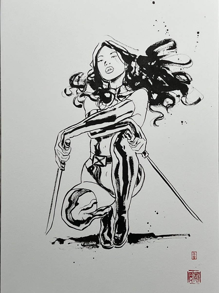 davidmackkabuki's tweet photo. Sunday 4pm EST a collection of my brush &amp; ink art are dropping on the KIRBYS art site here:
https://t.co/gUo1FzweZp https://t.co/LHoCpEepBk