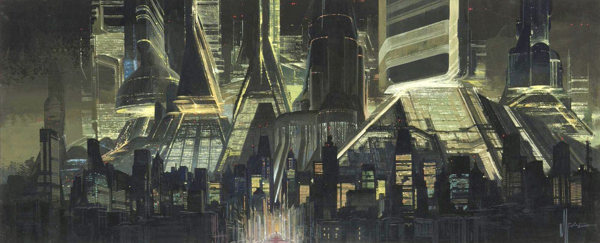 BLADE RUNNER concept art by Syd Mead.