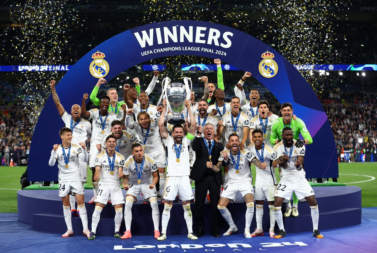 SeputarMadrid's tweet photo. 🏆 Paris 1956
🏆 Madrid 1957
🏆 Brussels 1958
🏆 Stuttgart 1959
🏆 Glasgow 1960
🏆 Brussels 1966
🏆 Amsterdam 1998
🏆 Paris 2000
🏆 Glasgow 2002
🏆 Lisbon 2014
🏆 Milan 2016
🏆 Cardiff 2017
🏆 Kyiv 2018
🏆 Paris 2022
🏆 London 2024. https://t.co/2dP1fAleke
