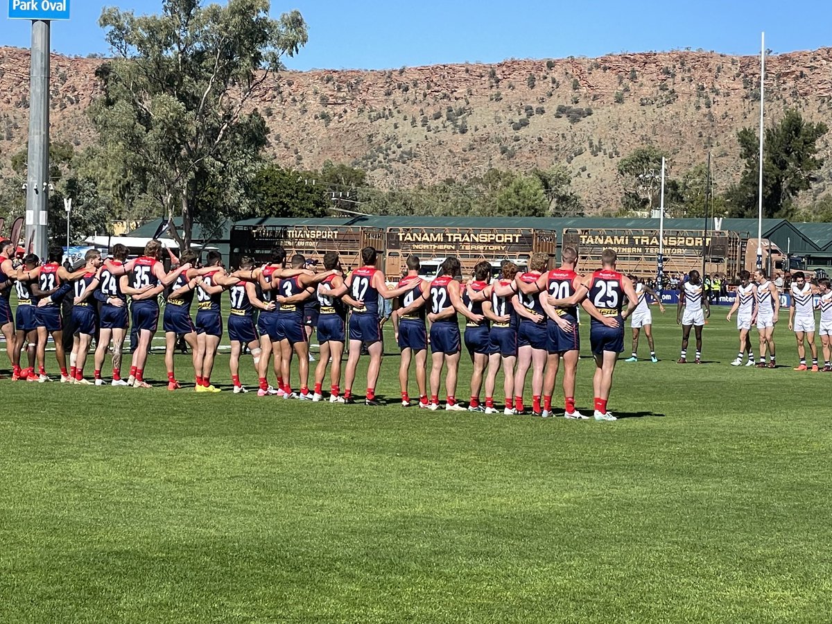 Absolutely perfect conditions for footy in Alice Springs.