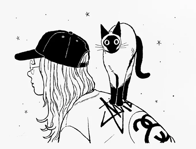 本日、2日在廊してます。
モノクロの線画作品はペン画でもシルクスクリーンでもなく、水彩紙に筆で描いてます。

"Life is Golden"
Gouache on paper

オンラインストア
https://t.co/TJy23XjOUq

サイトウユウスケ個展
「ゴールデン・デイズ/Chuck and the Girl in the Golden Days」
2024.5.28 TUE 