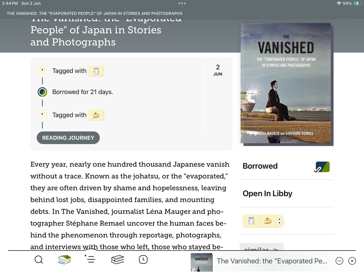Stumbled across the book: The Vanished: The "Evaporated People" of Japan in Stories and Photographs.  

On the Auckland City Library Libby app.

Powerful and moving read.