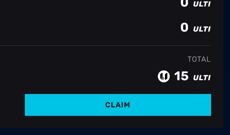 เคลมสิทธิ์ $ULTI จาก <a href="/UltiverseDAO/">Ultiverse</a>
👉 rewards.ultiverse.io
Total supply: 10,000,000,000 $ULTI

- มีเงื่อนไขบอกบนเว็บ แอดได้มา 15 ULTI คาดว่าเป็นผลพลอยได้จากตอนไปล่า Manta หรือ Zeta
- การเคลมต้องกรอก OKX UID และ $ULTI deposit address บน OKX CEX
- เหรียญจะส่งไปที่บัญชี OKX
-