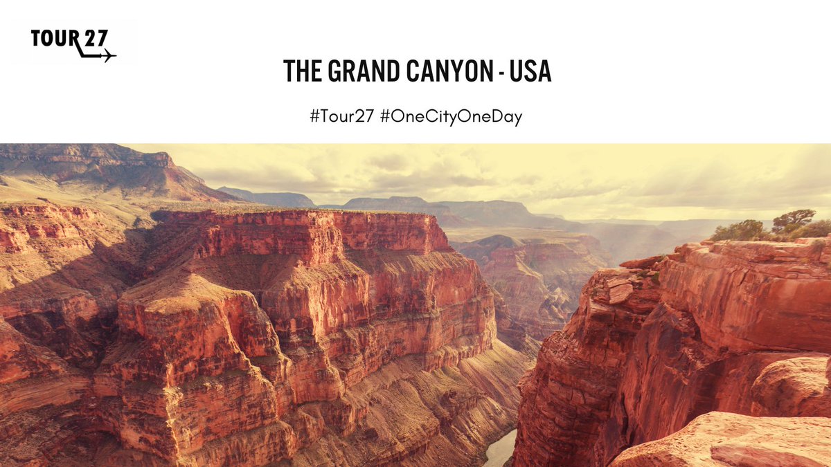 Tour27_'s tweet photo. 📍#TheGrandCanyon - #Arizona #USA 🇺🇸
A UNESCO World Heritage Site. Carved by the mighty Colorado River over millions of years, this colossal canyon stretches for 277 miles &amp; plunges to depths of over a mile, revealing layer upon layer of geological history #Tour27 #OneCityOneDay https://t.co/nCLYW1cpkJ