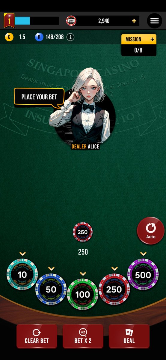 #BLACKJACKCROWN #Blackjack #AOS #Game