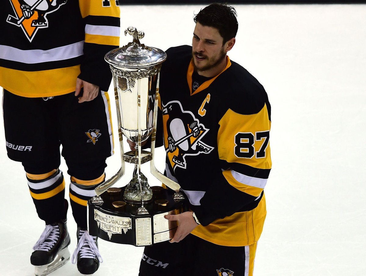 CraigBaird's tweet photo. The not touching the Conference Trophy is a strange tradition, and I love it. 

Let's learn more!

It is believed this tradition started with Eric Lindros in 1997. He refused to touch the trophy, but the Flyers still lost in the Final.

The Golden Knights didn't touch it last year, but the Panthers did. Golden Knights won the Cup. But in 2018, Vegas did touch the trophy, and they lost in the Final.

From 2011 to 2015, no team touched either of the conference trophies. In 2016 and 2017, Pittsburgh did touch the trophy and won the Cup both years. Pittsburgh has actually won the Cup five times after touching the conference trophy.

In 2020 and 2021 and 2022, Tampa touched the trophy and won the first two years but lost the third year. Colorado touched the trophy that year, but won the Cup.

Tampa Bay refused to touch the trophy in 2004 and won the Cup as well. In 2006, both Edmonton and Caroline didn't touch the conference trophy, and Carolina won the Cup.

The Cup winners in 2007 and 2008, Anaheim and Detroit, refused to touch the trophy.

Every Stanley Cup winner from 2010 to 2015, also refused to touch the trophy. 
In the years 2006, 2008, 2011, 2012, 2013, 2014, 2015 and 2019, neither team touched the trophy for their conference.

From 1997 to 2020, among those who touched the conference trophy the record is:

11 Won the Cup and 15 lost in the Final.

Sources:
1) https://t.co/m4M91cUdjI
2) https://t.co/PMsANE7jlL
3) https://t.co/5v7g2Snh9i
4) https://t.co/hzO9Gqr4Jq