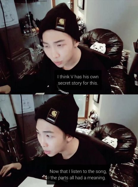 arumelowb's tweet photo. Ainda sobre "Stigma":

O Namjoon disse que o Ta tem sua própria história em relação à música, querendo dizer que apenas ele sabe seu verdadeiro significado. https://t.co/aFhYkKDomT