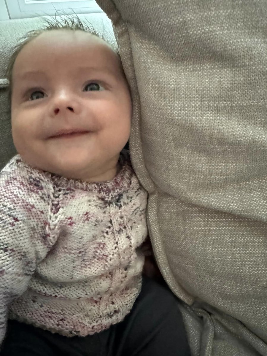ayorksie's tweet photo. Same sweater, another baby later.. who said a hand knit (and hand wash) wool sweater was a bad idea for babies https://t.co/1tEEDilyvN