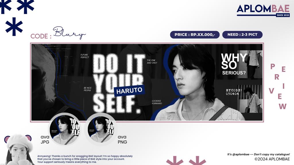 baecometrue's tweet image. help rt or like, would be appreciated

hi everyone! aku bikin katalog baru layout dark nih dengan code : BLURY mau minta tolong ospek+ saran price nyaa dong ✨

 kalau ada kemiripan dengan BA lain bisa langsung tegur ke dm yaa, thankyouu! 💗

#zonauang