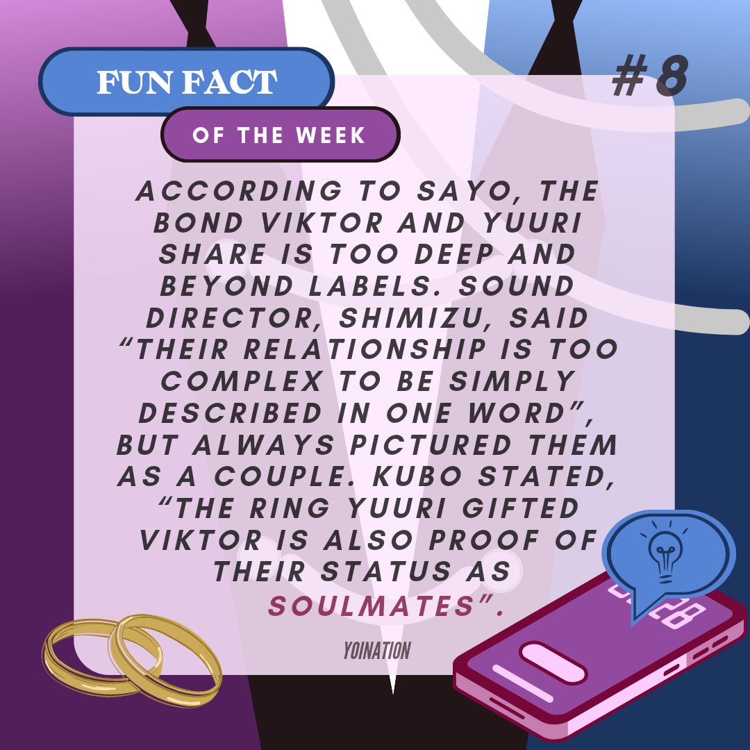 HAPPY PRIDE MONTH 🏳️‍🌈 and welcome to this week's FFOTW.
We're honoring Viktuuri  for this special occasion and will keep it up for the next 4 weeks. 
We'd like to remember YOI as a heartwarming experience for queer people, 'cause stories like ours matter, stand proud 🤍
