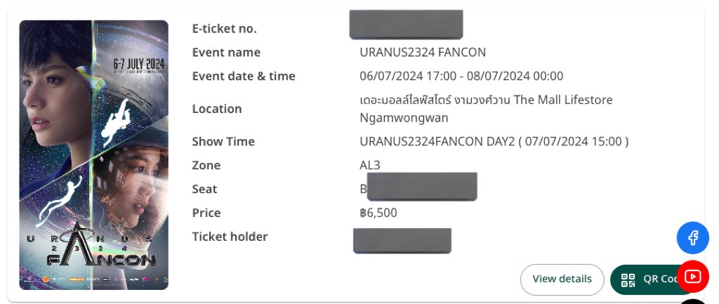 gaprldur's tweet photo. Sell tickets to the Uranus event on July 7th! I accidentally paid for a seat I didn't want.  I can send Velcurve all the documents requested. Who wants it? Anyone DM me.

#Uranus2324FanConLiveinBangkok 
#Uranus2324xFreenBecky
#VelCurveStudio #URANUS2324 #ยูเรนัส2324 
#GMgenerates #VelCurveStudioXFreenBecky 
#FreenBecky #ฟรีนเบค
#Uranus2324FanCon
#srchafreen #beckysangels