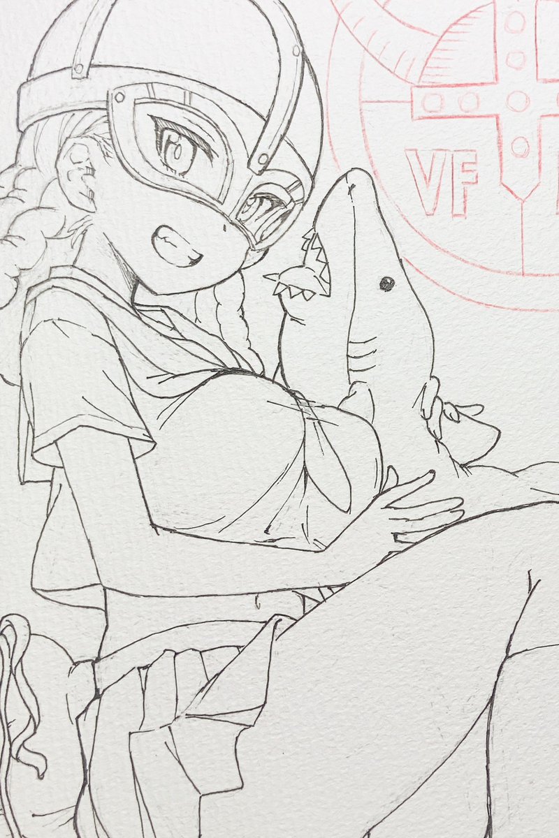 #週末ガルパンお絵描き120分一本勝負20240601
ケビ子おせんが
アクアワールドで1万円でブンドルしたぬいぐるみお土産✨ 