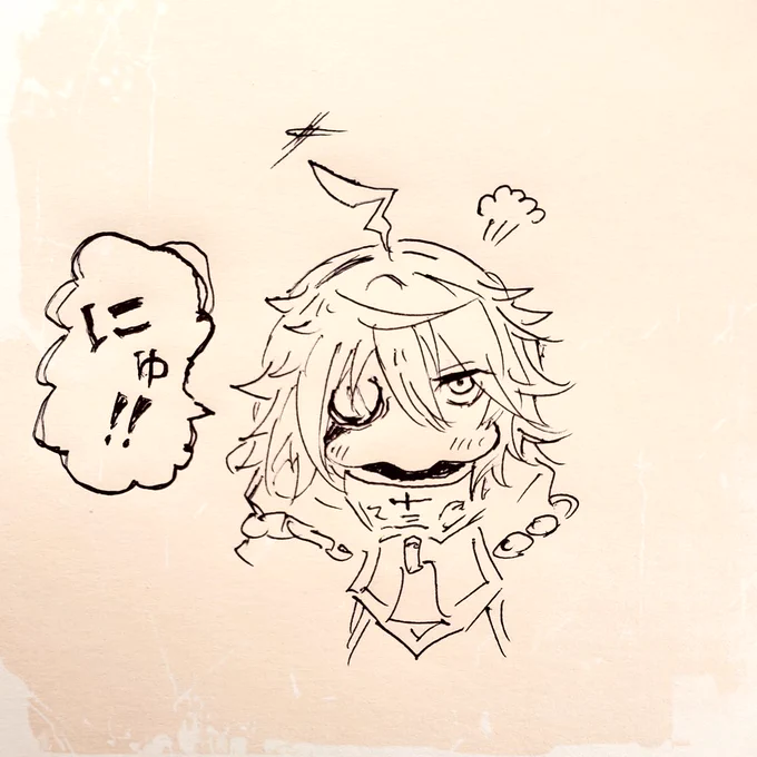 会社で隠れて描いたニューちゃん 