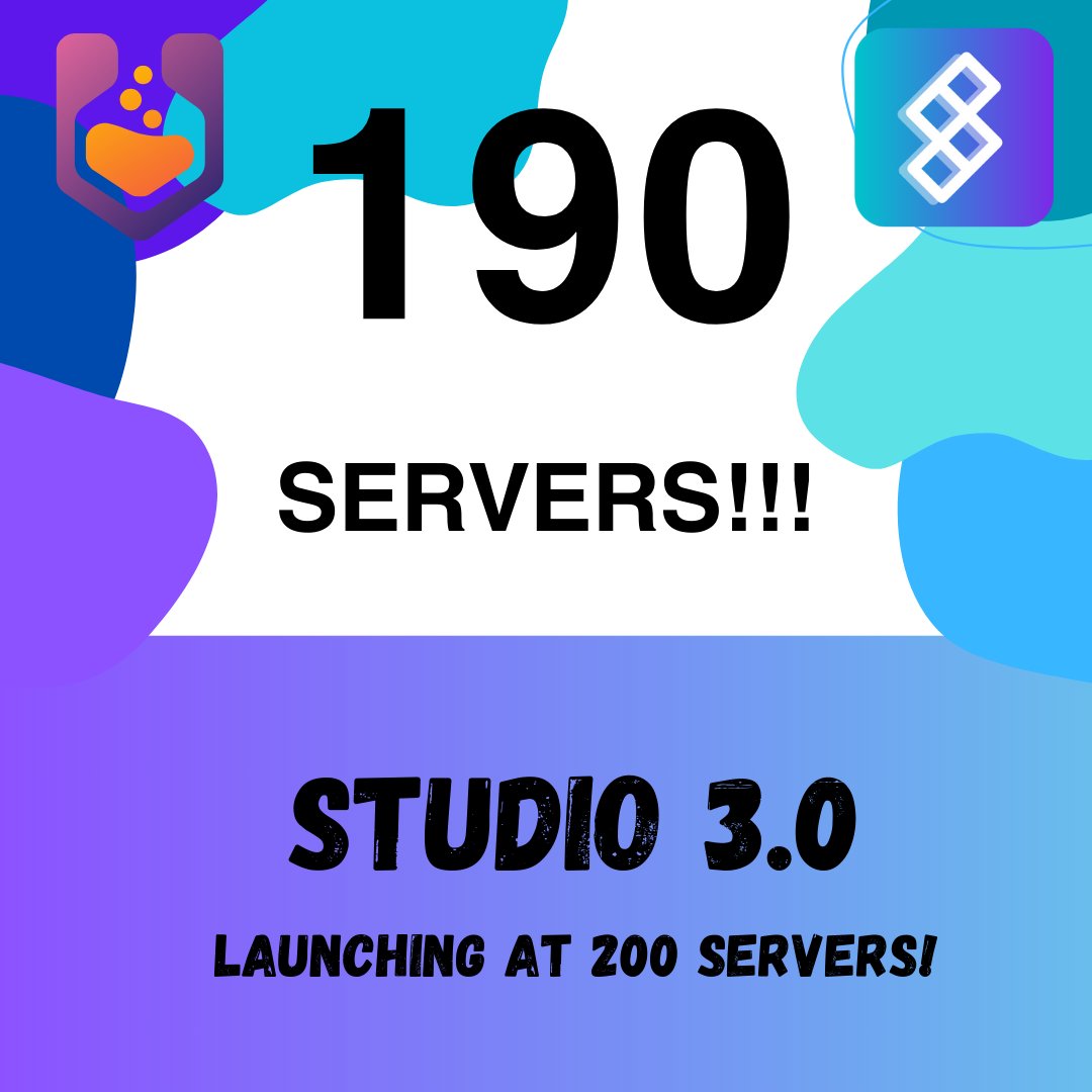 lightforgelabs's tweet photo. Holy Crap! Studio is at 190 servers!!!! Studio V3 At 200 Servers????? https://t.co/wPz15vgGji