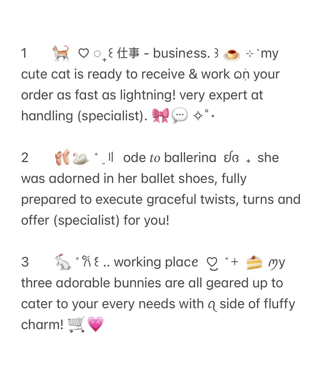 rslief's tweet image. help repost please, thanku! 🩰🎼

aurora membawa 6 wording biography ready stock for business account ! 🎀 bisa kalian bungkus dengan harga 3.5OO / each, langsung sebut nomor di dm yah~ 🪞🪄

#zonauang 
t. bio ready stock rs ba