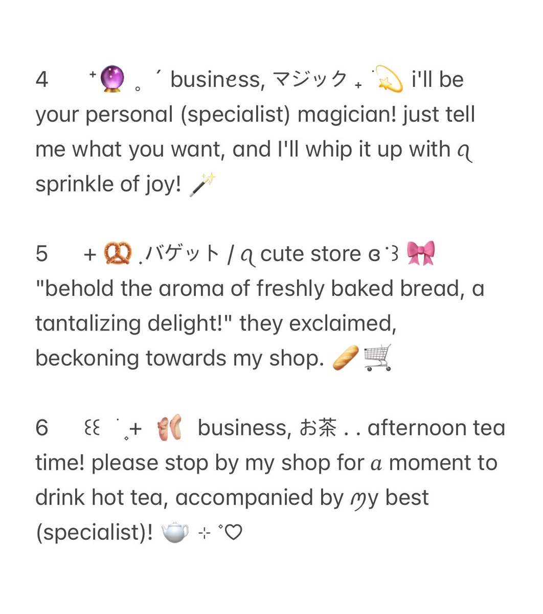 rslief's tweet image. help repost please, thanku! 🩰🎼

aurora membawa 6 wording biography ready stock for business account ! 🎀 bisa kalian bungkus dengan harga 3.5OO / each, langsung sebut nomor di dm yah~ 🪞🪄

#zonauang 
t. bio ready stock rs ba