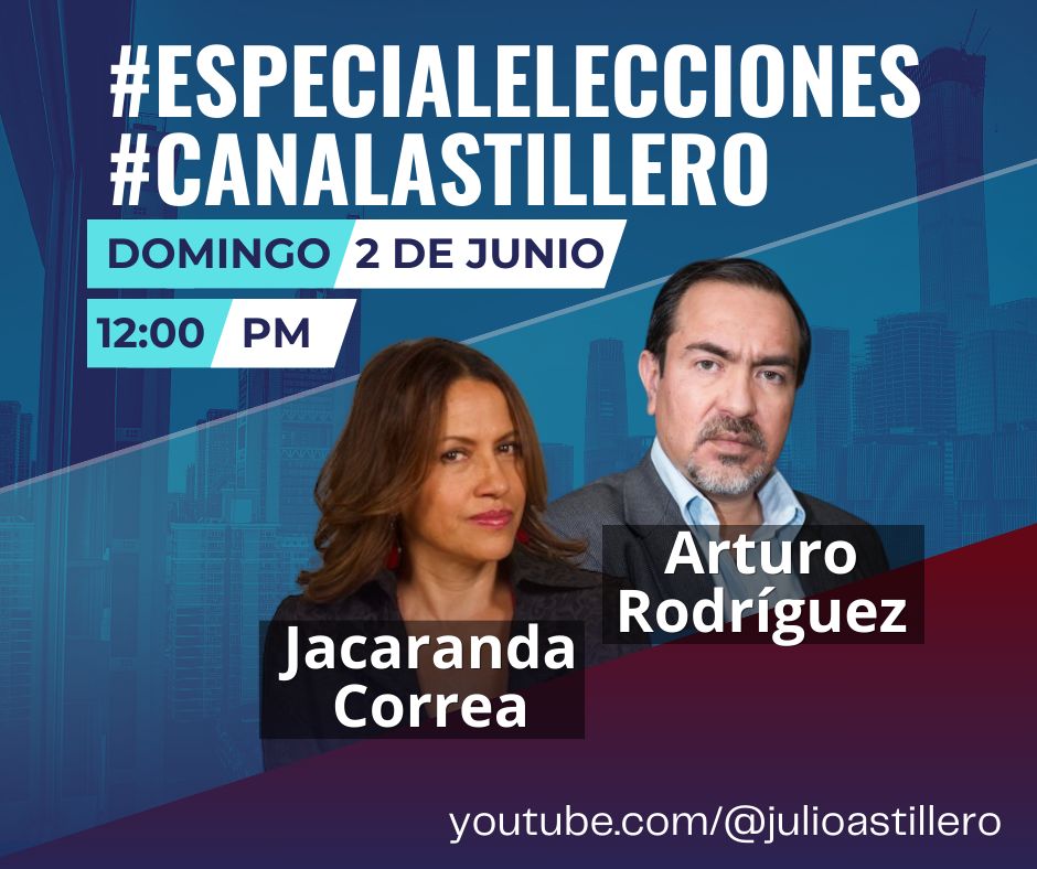 Este domingo 2 de junio ¡todo sobre las #Elecciones en el #CanalAstillero: información, reportes en vivo, entrevistas, análisis y comentarios! 🕛 12:00 pm SEGUNDO PROGRAMA ESPECIAL con @jacarandilla y @Arturo_Rdgz Miralo en vivo en: buff.ly/3OPHSZp