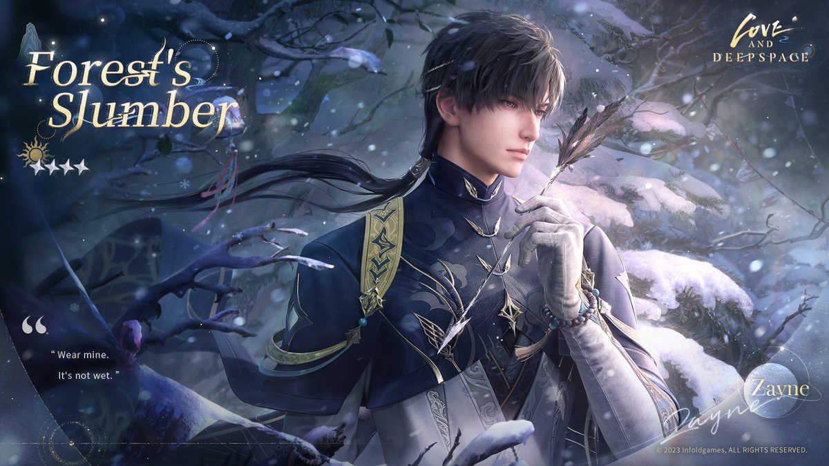 Love_Deepspace's tweet photo. 4-Star Solar-Slot Memory Pair: [Zayne: Forest's Breeze] and [Zayne: Forest's Slumber]. https://t.co/87IuRTfuwA