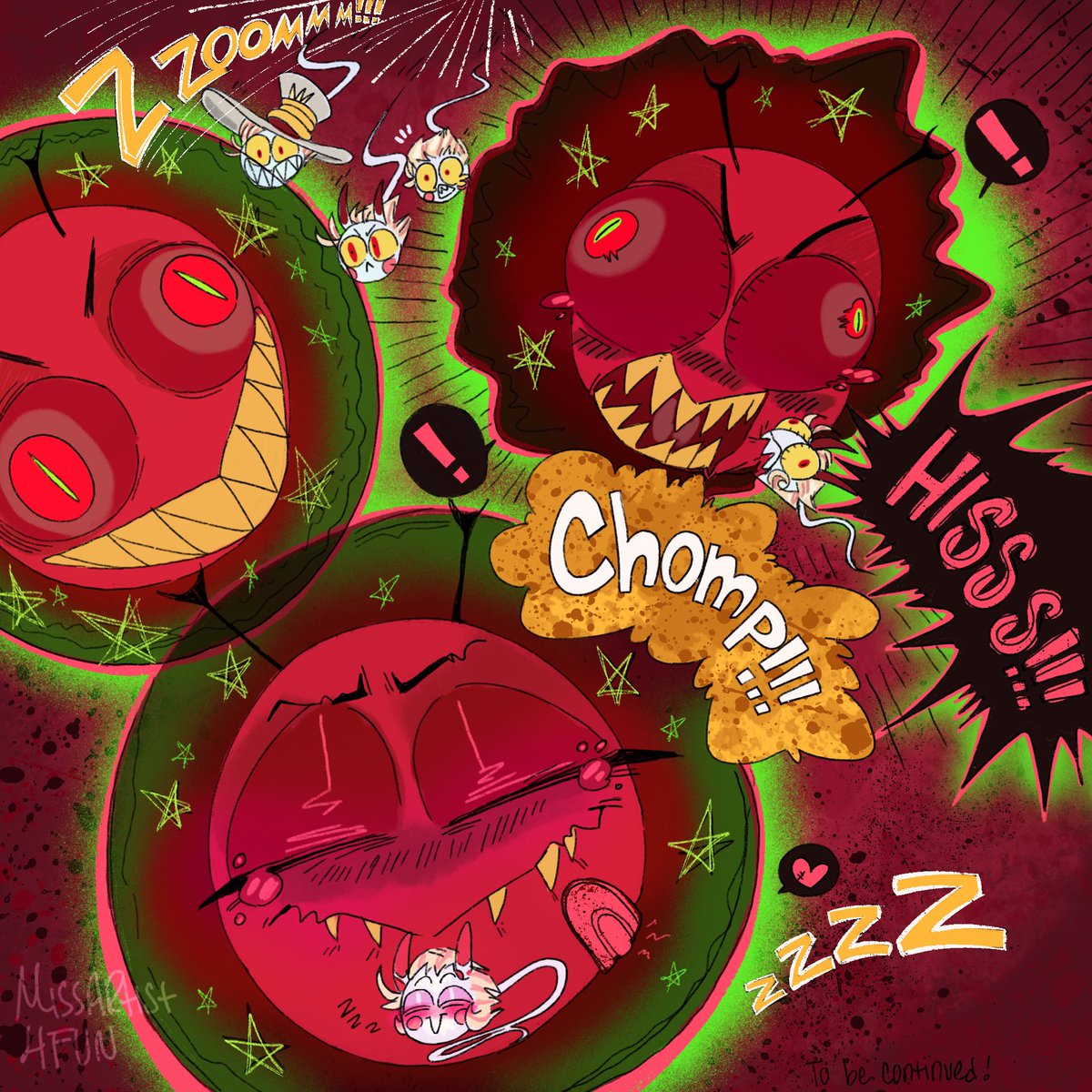 DarlinDraw's tweet image. Realmente adore está imagen y más sus caras , intente dibujarla de esa forma después lo pasaré a digital ^^ 
@sweatyafterdark 
#HazbinHotelAlastor
#HazbinHotelLucifer 
#RADIOAPPLE