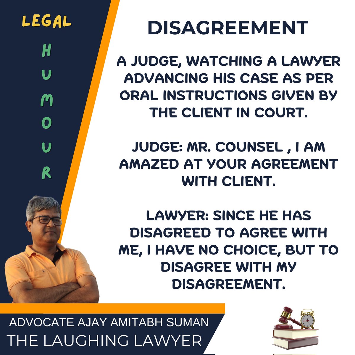 advajayamitabh's tweet image. #Disagreement #LegalHumour #LegalJokes #LawyersJokes #CourtRoomJokes #LegalFun #AdvocatesJokes #LawyerAndJudge #LawyersFun #TheLaughingLawyer #AdvAjayAmitabhSuman