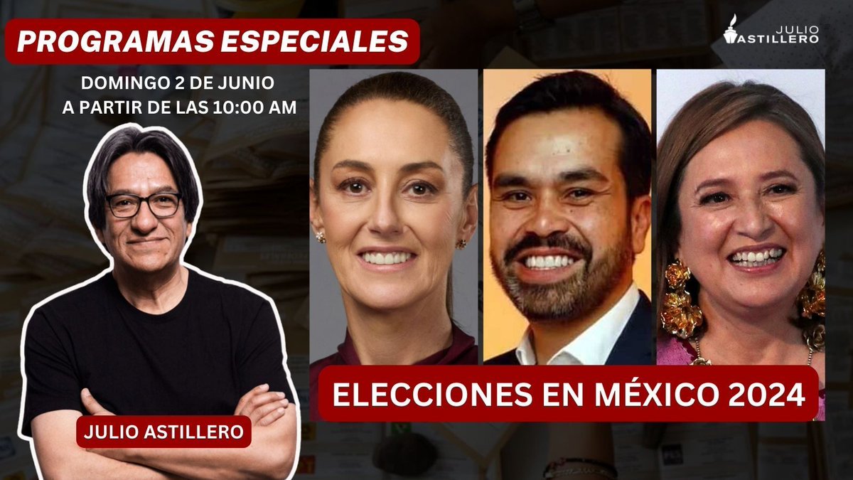 📢 ¡Este 2 de junio, acompáñanos desde las 10 am en Astillero Informa para una cobertura especial de las elecciones! 🗳 No te pierdas nuestros análisis, comentarios, entrevistas y toda la información en tiempo real. Canal de Julio Astillero buff.ly/3JN0SVy