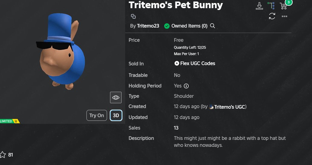 Giveaway for this thing or whateva 

Just follow me, like and retweet and ill pick the winner soon. Good Luck on getting this bunny.