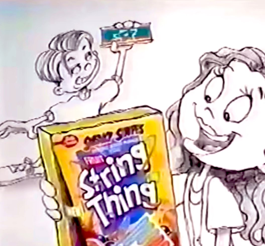 retrofreshc's tweet image. Anyone remember these #stringthing candies 🍭 from the #90s 👀 #snacks