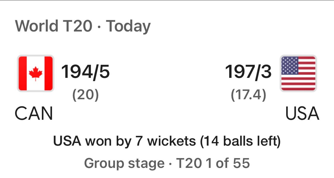 IntlWica's tweet photo. Congratulations Team USA 
Excellent Execution of Cricket 
#usacricket 
#donaldblome 
#wica https://t.co/rcepNzK331