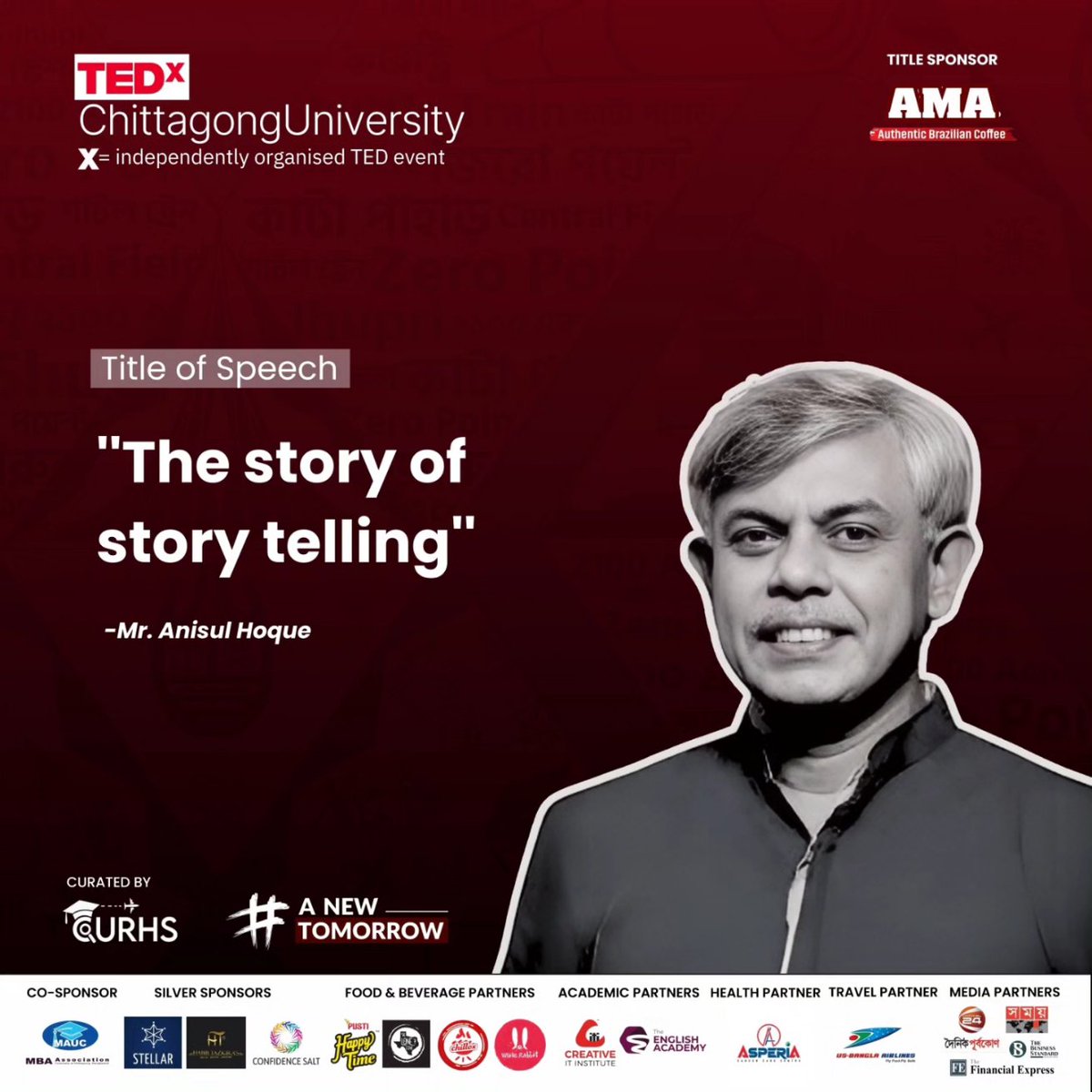 TEDx_CU's tweet photo. We are thrilled to welcome our versatile guests on stage to share their inspirational tales. Here we are sharing the titles of the speeches of the changemaker speakers!

See you on June 4, 2024, at TEDx Chittagong University to shape a new tomorrow.

#tedxchittagonguniversity https://t.co/ZIW2x87W3a