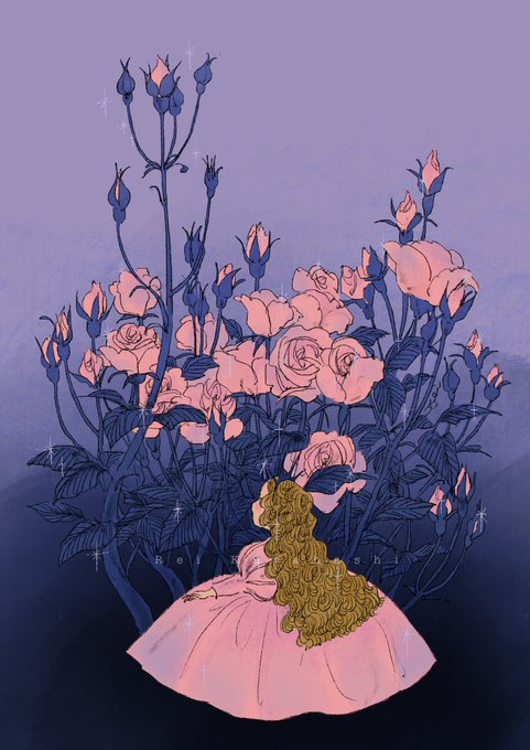 「long hair rose」 illustration images(Latest)