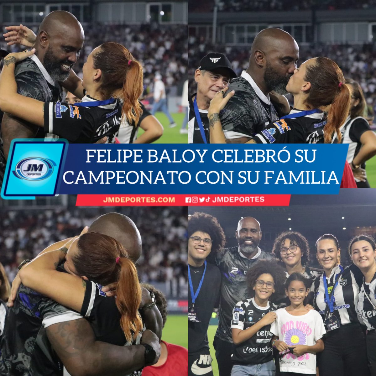 ¡FAMILIA ANTE TODO!🏆❤️

Imágenes del DT de Tauro, Felipe Baloy, al momento de terminar el partido y celebrar con su familia la victoria y campeonato.

#JMDeportes