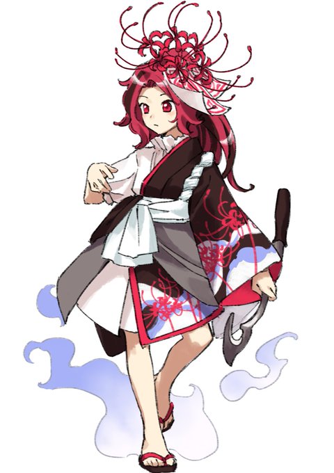 「long hair white kimono」 illustration images(Latest)