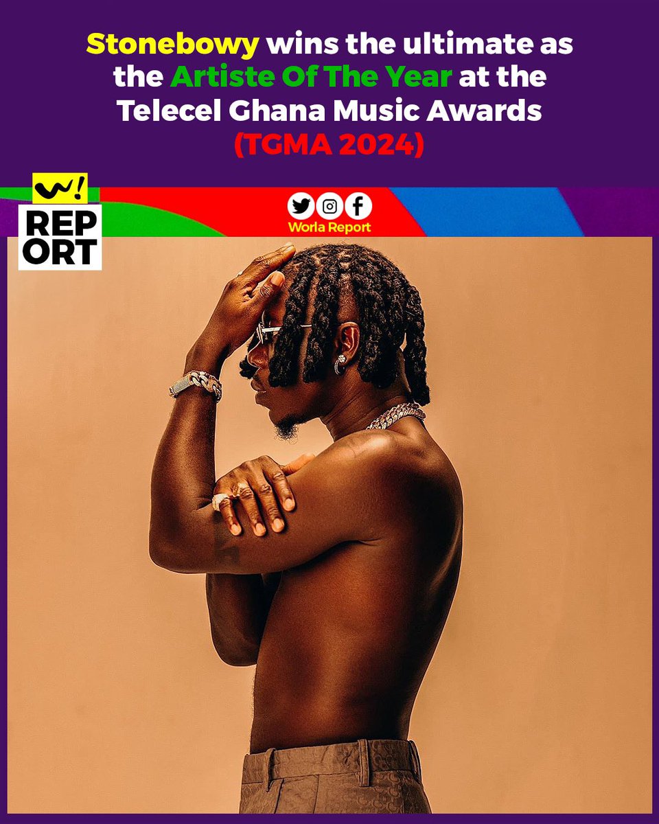 WorlaReport's tweet photo. Fighting off fierce competition from King Promise, Stonebwoy walks away with the “Most Valuable Price” of the night at the TGMA2024  #bigstars #bignews https://t.co/GvVOHe3YGj