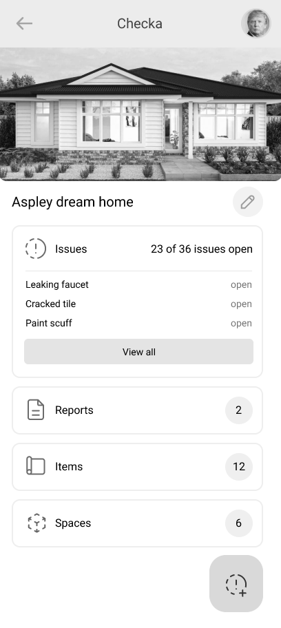 getchecka's tweet photo. Our first wireframe #screenshot. We want to make it easy for you to navigate between live defects, reports, and spaces.
Checka helps #homeowners easily capture, manage, and resolve building #defects effortlessly and get everyone on the same phone. #newhome #construction https://t.co/HKwwjuxhdI