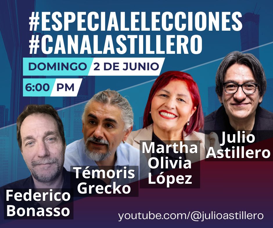 Este domingo 2 de junio ¡todo sobre las #Elecciones en el #CanalAstillero: información, reportes en vivo, entrevistas, análisis y comentarios! 🕕 18:00 horas QUINTO PROGRAMA ESPECIAL con @fede_bonasso, @temoris, @MarOliMx y Astillero Miralo en vivo en: buff.ly/3OPHSZp