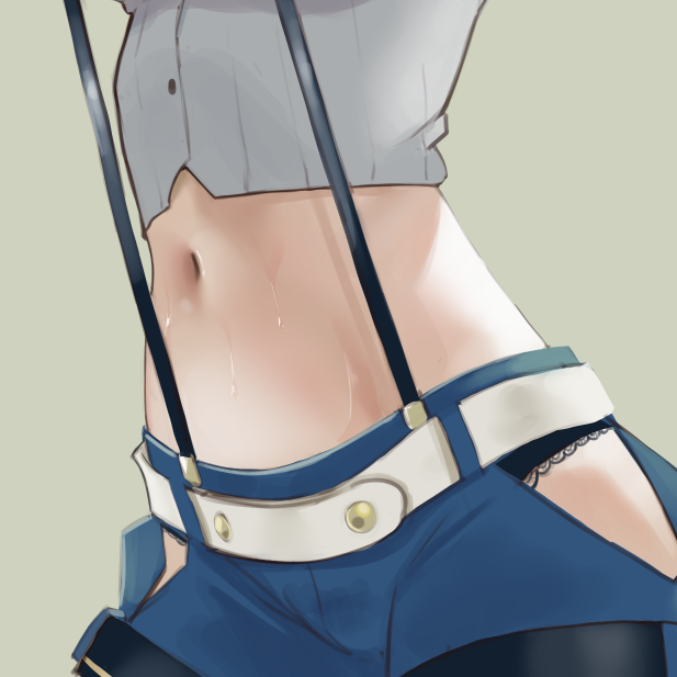 大空スバル ,大空スバル(制服風味なアイドル衣装) 「おへそ 」|チカタコウイチのイラスト