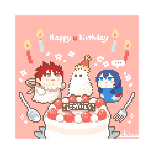 「にがいさん、お誕生日おめでとうございます!! 素敵な1年になりますように〜」|chicoのイラスト