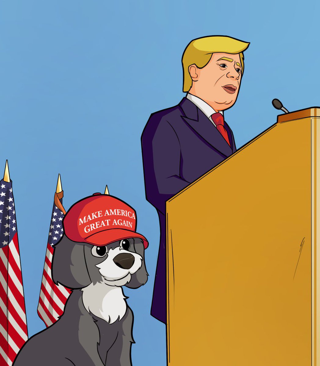 MagaDogERC's tweet photo. $DOGA the only Dog wif $MAGA hat on $ETH! 🇺🇸🐕

$TRUMP movement.. https://t.co/SSx5fFydUF