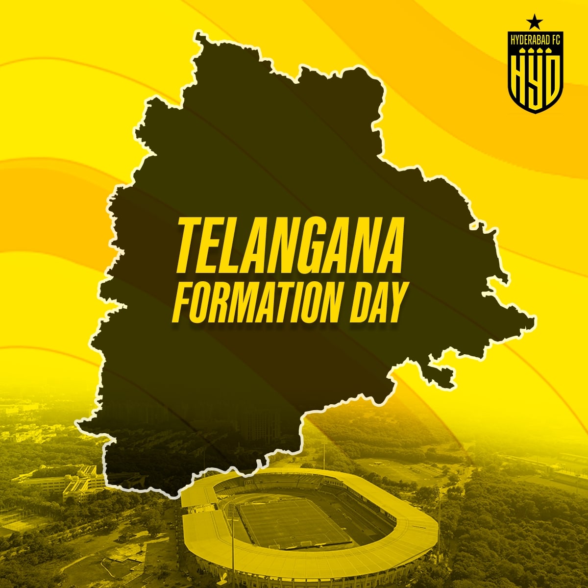 Hyderabad FC (@hydfcofficial) on Twitter photo 🤩 Celebrating a decade of history created in our State of Telangana 🎉
#జైతెలంగాణ #JaiTelangana #మనహైదరాబాద్ #TheNawabs 💛🖤 🤩 Celebrating a decade of history created in our State of Telangana 🎉
#జైతెలంగాణ #JaiTelangana #మనహైదరాబాద్ #TheNawabs 💛🖤