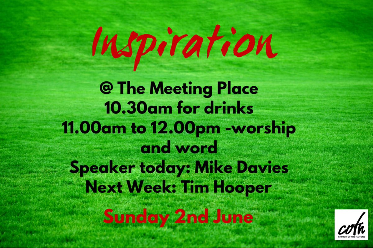 All welcome for this morning’s Sunday worship at The Meeting Place. #cotn #churchofthenations #okehampton