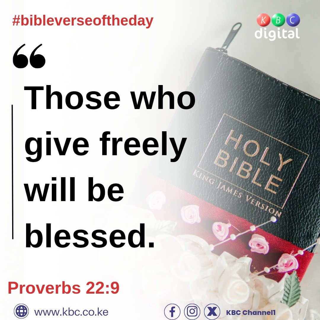 Proverbs 22:9 Those who give freely will be blessed. #bibleverseoftheday^EM