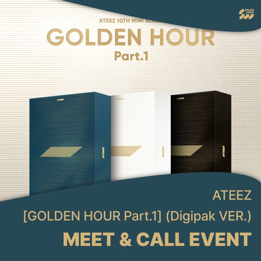 soundwave_korea's tweet photo. #ATEEZ #에이티즈
10TH MINI ALBUM #GOLDENHOUR #GOLDENHOUR_Part1
MEET&amp;CALL EVENT OPEN (Digipak VER.) 

🎁 응모자 전원
사운드웨이브 단독 셀카 포토카드 오리 ver. 랜덤 증정

📢이벤트 일시 : 6/15(토) 14:00 / 대면 종료 후

📅 응모 기간 : ~ 6/4(화) 11:59 (KST)
🌊 https://t.co/s62iWvqYEV https://t.co/ZSwVhabCFX