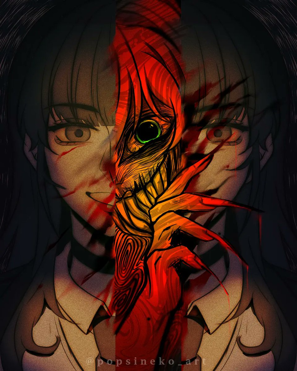 Miyu 📺 leaning more into the horror theme for TWG, wanted go for old portrait style for the background, designs might change but had fun experimenting

#oc #originalcharacter #ibispaintx #drawing #characterdesign #anime #digitalart #illustration #art