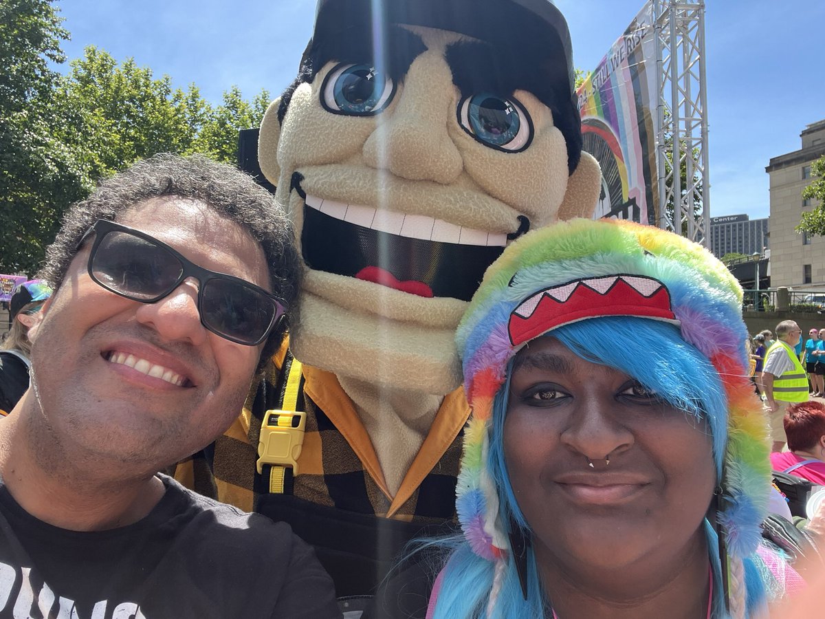 vjstylez412's tweet photo. I marched with my niece in #pridepgh. I will support her in whatever she does. 

PS: I wonder if I’m the first person in history to wear a Young Bucks shirt in a Pride Parade?🤔 #pittsburghpride https://t.co/1ivoA5HIwc