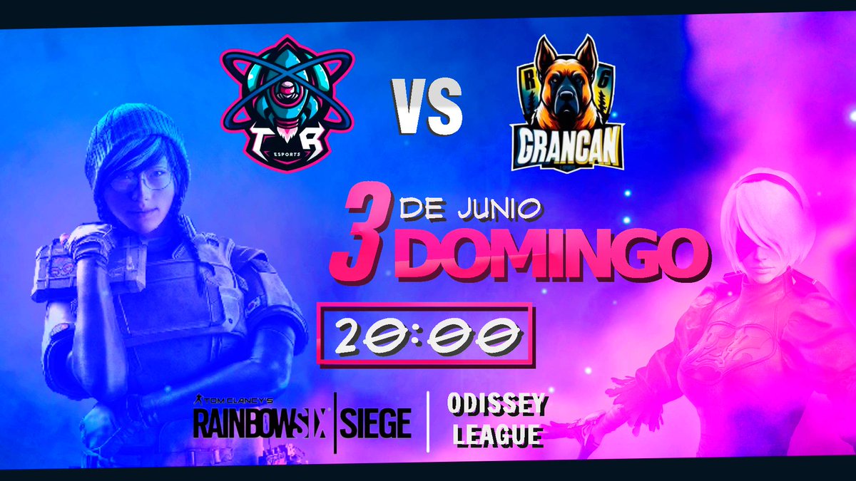 MATCHDAY | #RainbowSixSiege
🏆 #OdisseyLeague

20:00 🆚 GranCan

📺 <a href="/Br4vo3/">Br4vo</a> 
twitch.tv/br4vo_tr

#DeOtroPlaneta👽