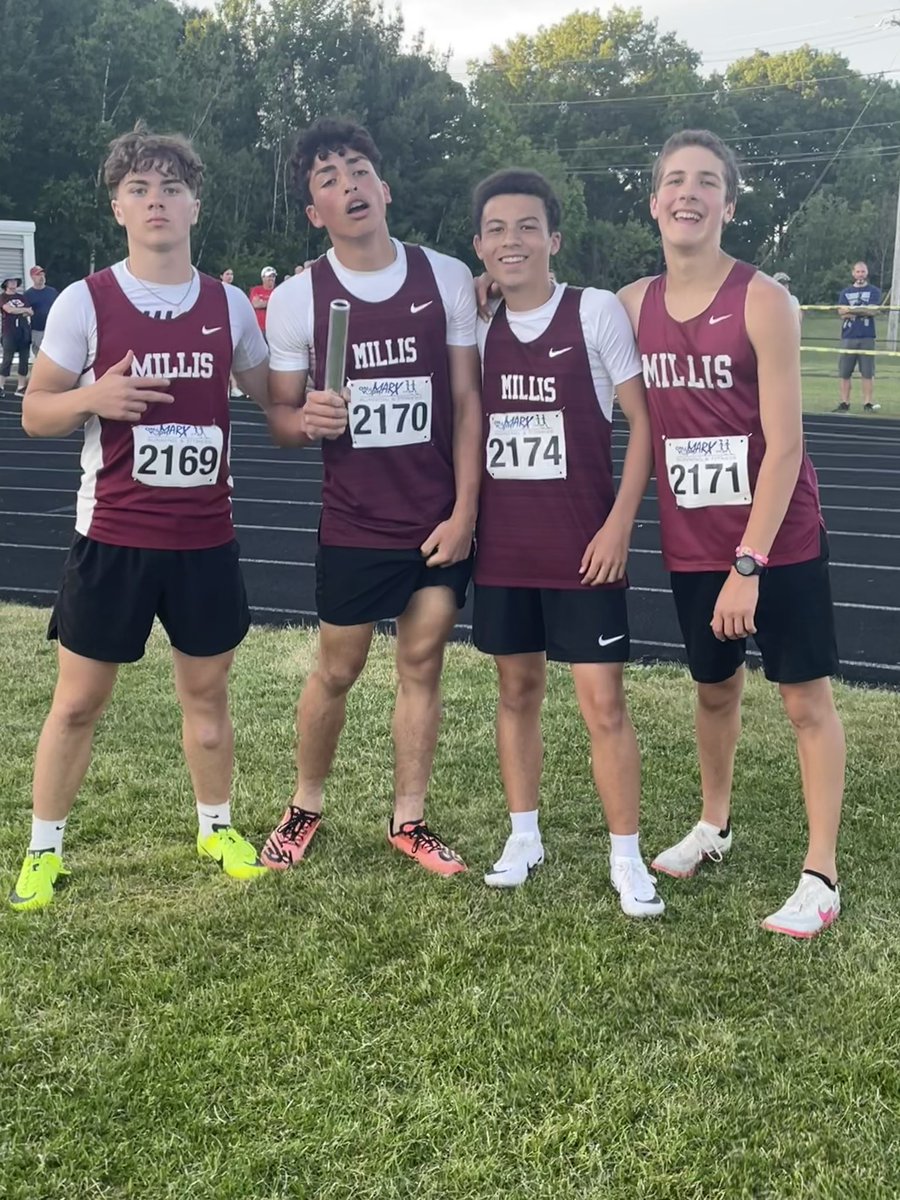 millis_tf's tweet photo. The MS squad put their talent and teamwork to the test yesterday and came up big! They brought home smiles, PRs, lots of bling, and a D3 Boys State Championship!!😃👏🏼🏆 @MillisAthletics @millismiddle https://t.co/nsd9PIGjye