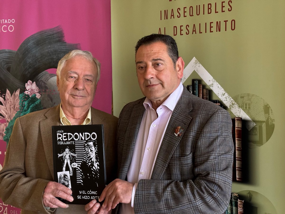 CulturaVLL_'s tweet photo. Hemos tenido el placer de presentar en @FerialibroVLL el tebeo de Jesús Redondo “y el cómic se hizo arte” donde celebramos sus 70 años dibujando ✍️

Presentamos el libro junto a @asofed 

#ferialibrovalladolid #jesusredondo #tebeos #comic https://t.co/GU6vhetyQa